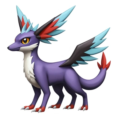  Nargacuga-Latias-Umbreon-Noibat-Noivern-Silvally-Pokémon-Fakémon-fusion (full body) sticker