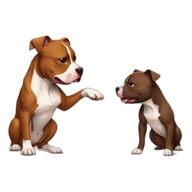 Pitbull and baby fighting funny sticker