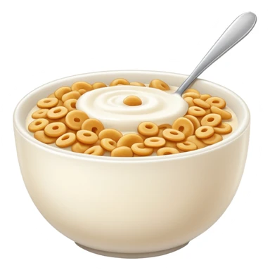 a plain bowl of wheat cereal with milk, there's nothing in the picture but a bowl of cereal sticker
