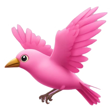 pink Bird flying sticker