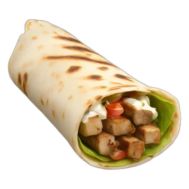 souvlaki wrap with cream sticker