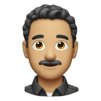 Chico moreno con perilla sticker