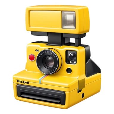 yellow polaroid camera sticker