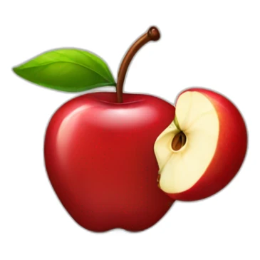 Cherry and apple bitten sticker