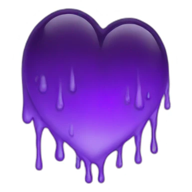 Purple rain and heart sticker