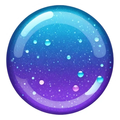 Glitter Purple and Cian Mark Check Verify sticker