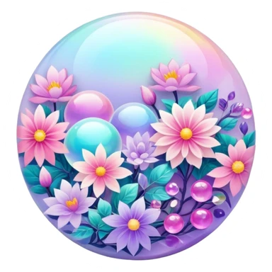 Epic divine legendary celestial flowery complex detailed iridescent gradients marbles aesthetic-scenery-Decorations sticker