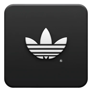 Adidas white stripes black emoji sticker