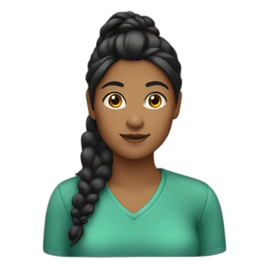 black ponytail female guide sticker