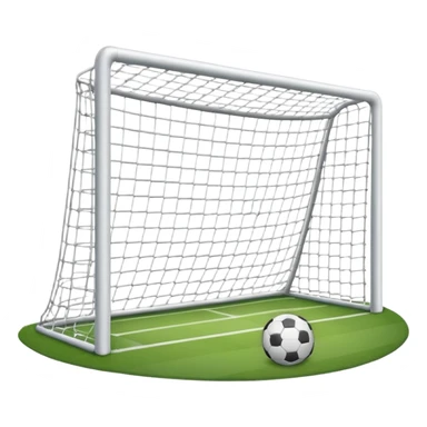 football goal straight on without grass sticker