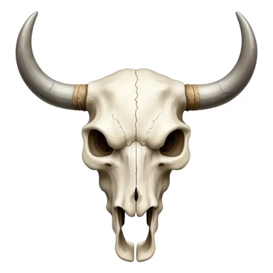 bull skull perfil sticker