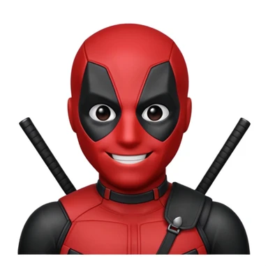 A deadpool emoji sticker