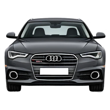Grey audi a6 black taken from the front sticker