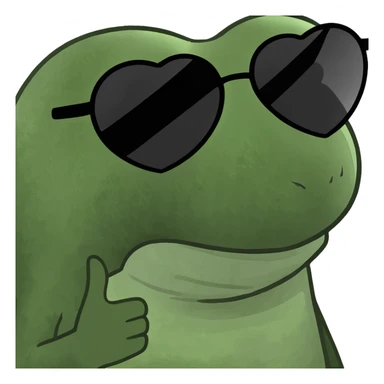 heart with sunglasses sticker