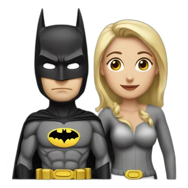 Batman avec un femme sticker