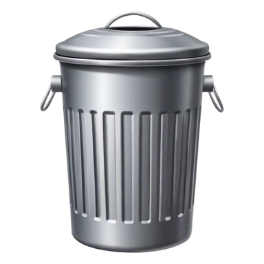 Steel garbage can sticker