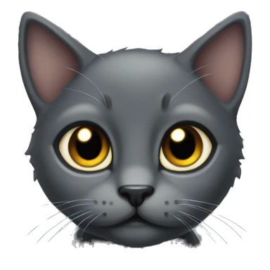 solid dark grey kitten sticker