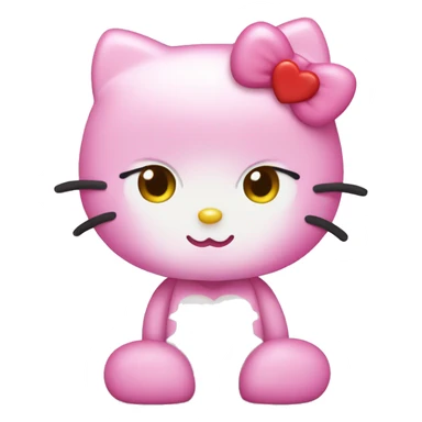 Hello Kitty with heart eyes  sticker