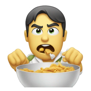 Hungry with angry sticker