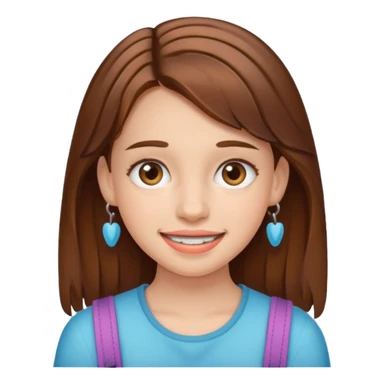 girl with braces  sticker