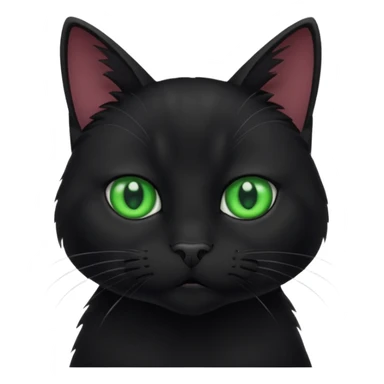 Anxious black cat sticker