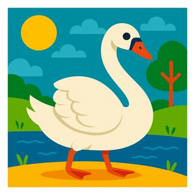 Swan sticker