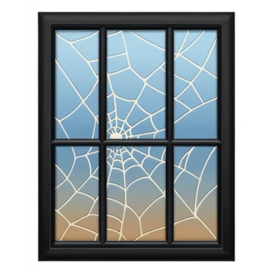 ventanas con telaraña sticker