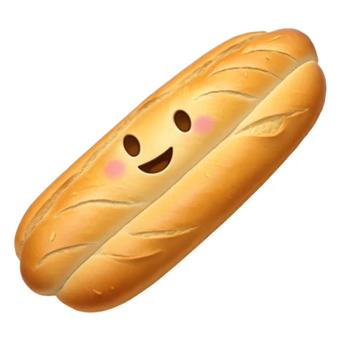 smiling baguette sticker
