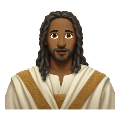 Jesus with locs sticker