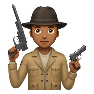 Black  man with gun sticker