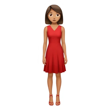red dress full body standing side sticker