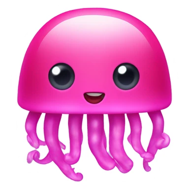 Hot pink jellyfish sticker