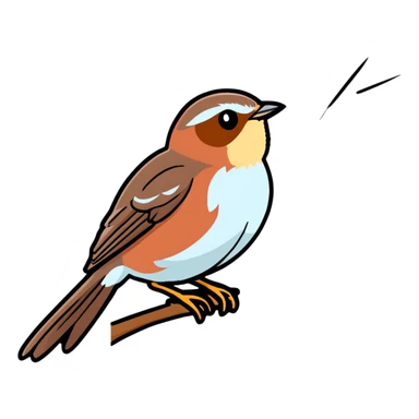 Cetti's warbler bird sticker