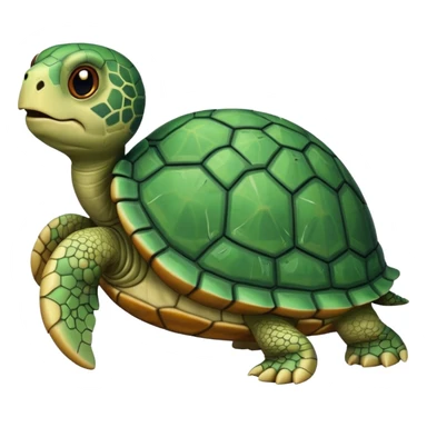 A turtle that looks like it's drying out sticker