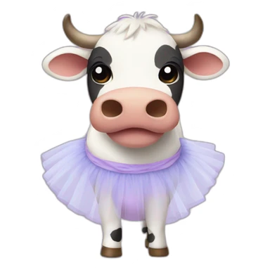 Cow in a tutu sticker