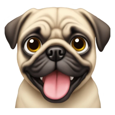 Cute pug sticker