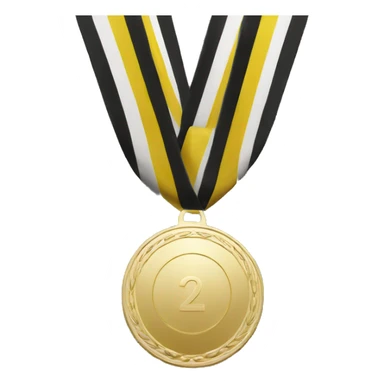 black & white medal sticker