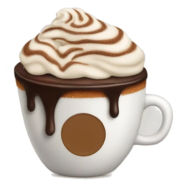 Cappuccino and part of chocolate cake  sticker