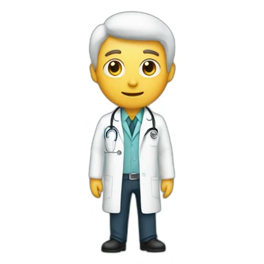 Doctor with the letters “MEDIFIN” on his clothes sticker