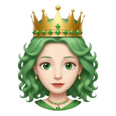 The queen with vine-like hair sticker