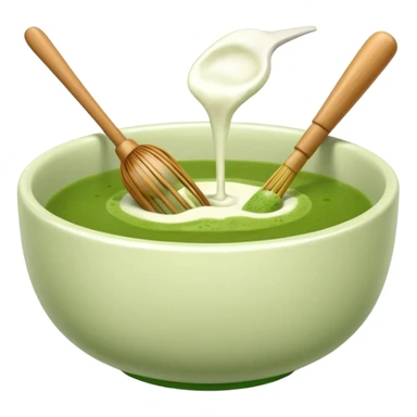 chasen whisk with bowl of matcha sticker