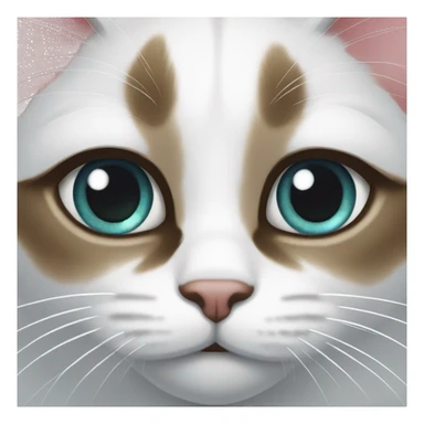 Long kitty with dilated pupils  sticker