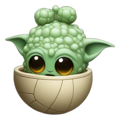 Grogu star wars plays balls sticker