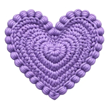 crocheted lavender heart sticker