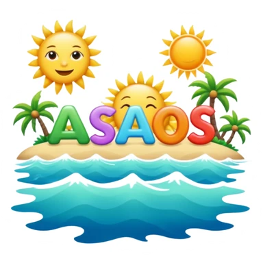 Scritta estate tutta colorata e in lettering con sole mare .. sticker