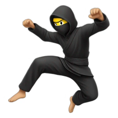 Ninja jumping sticker