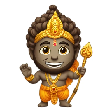 Hanumanji with lord rama sticker