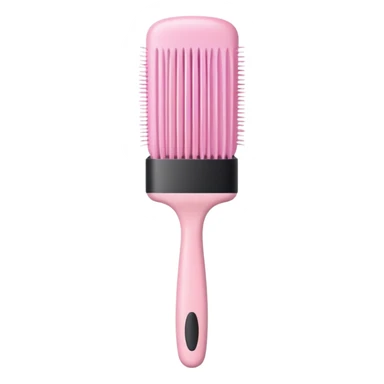 light pink cylindrical hair brush, minimal design sticker