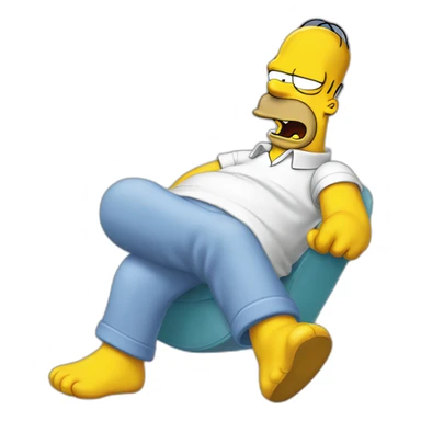 Homer simpson grince des dent sticker