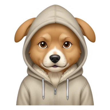 Dog in a hoodie sticker